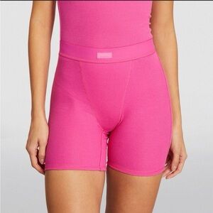SKIMS Soft Lounge Boxer Boyfriend Shorts hot Pink Womens XL